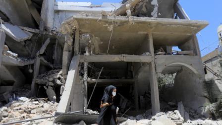 مبانٍ مدمرة في عيتا الشعب بسبب القصف الإسرائيلي، 29 يونيو 2024 (فرانس برس)