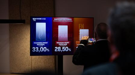 نتائج الانتخابات التشريعية الفرنسية في باريس، 30 يونيو 2024 (تيلمو بينتو/ Getty)