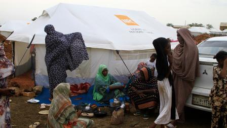 مخيم للنازحين السودانيين من ولاية سنار، 14 يوليو 2024 (فرانس برس)