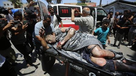 العدوان الإسرائيلي على غزة يتواصل في ظل صمت عالمي 15يوليو2024 (Getty)