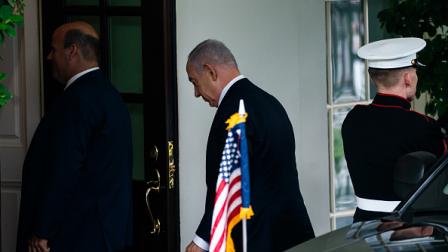 نتنياهو يصل إلى اجتماع مع بايدن في البيت الأبيض، 25 يوليو 2024 (Getty)