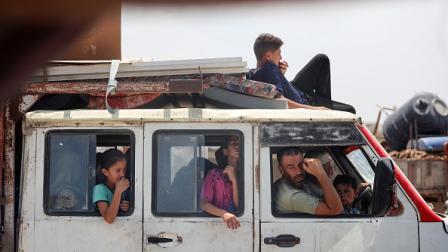 نازحون يفرون من مدينة خانيونس جنوبي قطاع غزة / 26 يوليو 2024 (Getty)