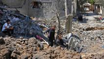 اثار الدمار في غزة 